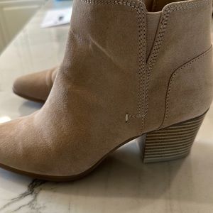 APT 9 tan suede short bootie